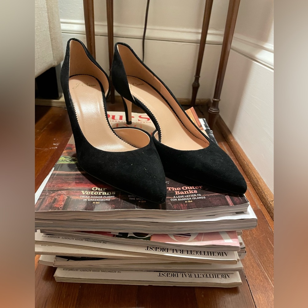 J. Crew Black Suede Pump, Size 8, Made in Italy